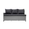 Deko Living Outdoor Wicker Patio Sectional Sofa & Ottoman Set with Table COP30006 - alternate 2